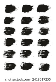 Round Brush Regular Straight Lines Artist Brush Hand Drawn High Detail Abstract Vector Background Set 