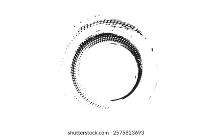 Round brush strokes vector. Painted rounds collection. Grunge text boxes or textured backgrounds