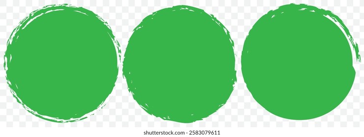 Round brush strokes vector. Painted rounds collection. Grunge text boxes or textured backgrounds set. The images are created without the use of any artificial intelligence software at any stage. Eps10