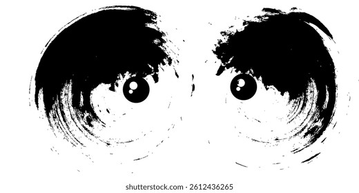 Round brush strokes vector. Painted rounds collection. Grunge text boxes or textured backgrounds