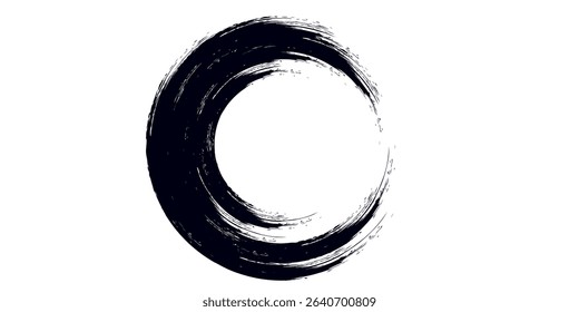 Round brush strokes vector. Painted rounds collection. Grunge text boxes or textured backgrounds