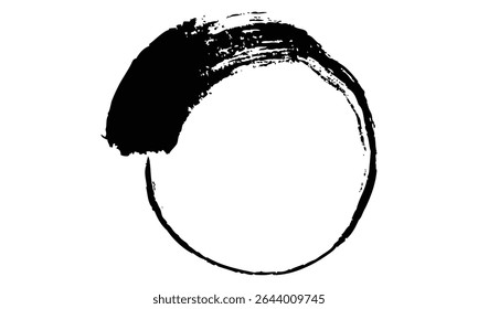 Round brush strokes vector. Painted rounds collection. Grunge text boxes or textured backgrounds