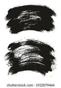 Round Brush Thick Curved Background Artist Brush High Detail Abstract Vector Background Set 