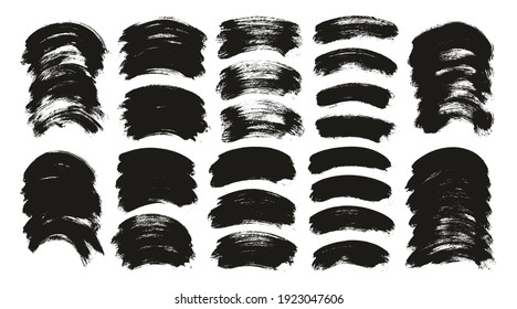 Round Brush Thick Curved Background Artist Brush High Detail Abstract Vector Background Ultra Set 