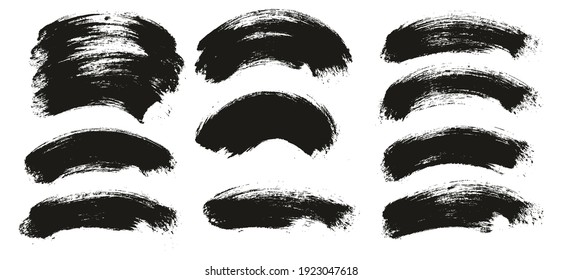 Round Brush Thick Curved Background Artist Brush High Detail Abstract Vector Background Extra Set 
