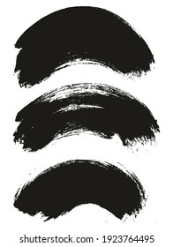 Rund um Brush dick gekurbelter Hintergrund-Künstler mit hoher Detailgenauigkeit, abstrakter Vektorhintergrundsatz 