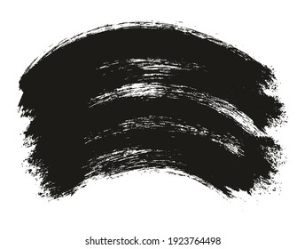 Round Brush Thick Curved Background Artist Brush High Detail Abstract Vector Background Set 