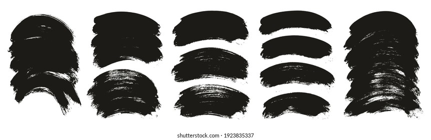 Round Brush Thick Curved Background Artist Brush High Detail Abstract Vector Background Mega Set 