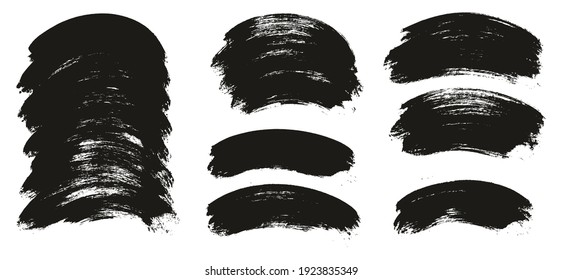Round Brush Thick Curved Background Artist Brush High Detail Abstract Vector Background Extra Set 