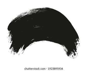 Round Brush Thick Curved Background Artist Brush High Detail Abstract Vector Background Set 