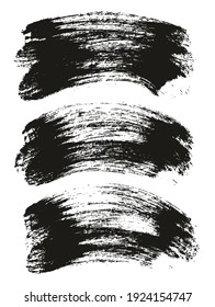 Round Brush Thick Curved Background Artist Brush High Detail Abstract Vector Background Set 