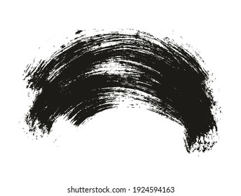 Round Brush Thick Curved Background Artist Brush High Detail Abstract Vector Background Set 
