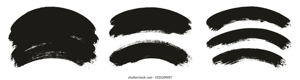 Round Brush Thick Curved Background Artist Brush High Detail Abstract Vector Background Extra Set 