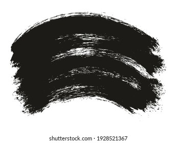 Round Brush Thick Curved Background Artist Brush High Detail Abstract Vector Background Set 