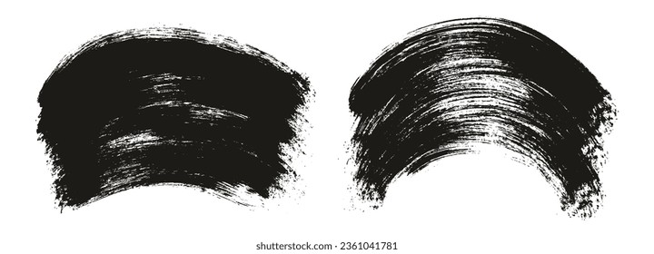 Round Brush Thick Curved Background Mix Artist Brush High Detail Abstract Vector Background Mix Set 