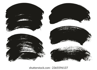 Rund um Brush dick kurviger Hintergrund Mix-KünstlerIn mit hoher Detailgenauigkeit, abstrakter Vektorhintergrund-Mix-Set 