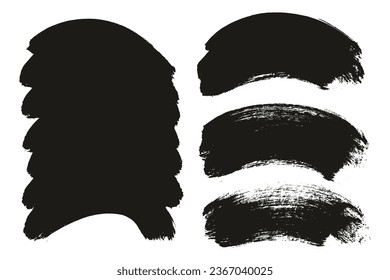 Rund um Brush dick kurviger Hintergrund Mix-KünstlerIn mit hoher Detailgenauigkeit, abstrakter Vektorhintergrund-Mix-Set 
