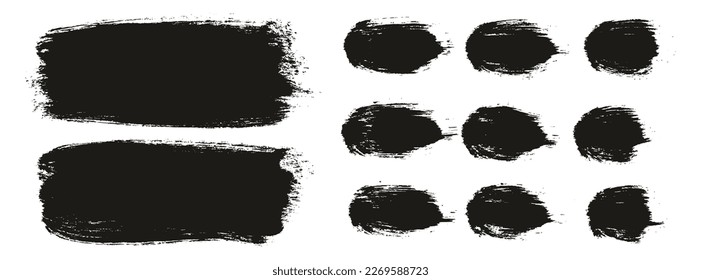 Pincel redondo Fondo largo grueso y líneas rectas Mezcla Pincel Artista Alto Detalle Resumen Conjunto de Mezcla de Fondo Vector 