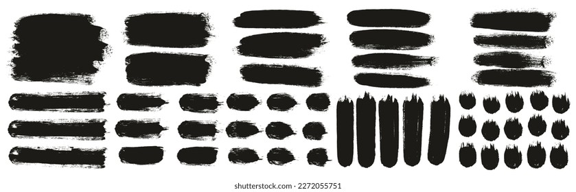 Round Brush Thick Long Background And Straight Lines Mix Artist Brush High Detail Abstract Vector Background MEGA Mix Set 
