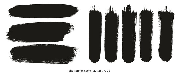 Round Brush Thick Long Background And Straight Lines Mix Artist Brush High Detail Abstract Vector Background Mix Set 