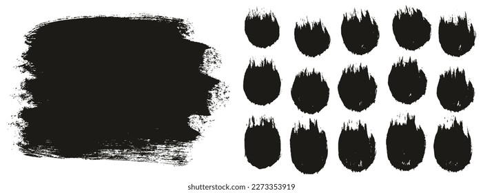 Pincel redondo Fondo largo grueso y líneas rectas Mezcla Pincel Artista Alto Detalle Resumen Conjunto de Mezcla de Fondo Vector 