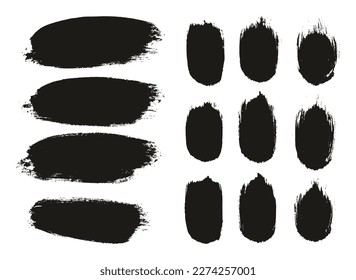 Pincel redondo Fondo largo grueso y líneas rectas Mezcla Pincel Artista Alto Detalle Resumen Conjunto de Mezcla de Fondo Vector 