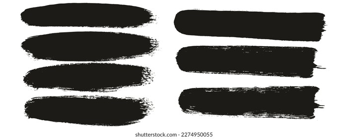 Round Brush Thick Long Background And Straight Lines Mix Artist Brush High Detail Abstract Vector Background Mix Set 