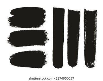 Round Brush Thick Long Background And Straight Lines Mix Artist Brush High Detail Abstract Vector Background Mix Set 