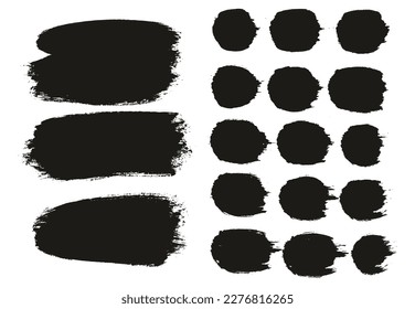 Round Brush Thick Long Background And Straight Lines Mix Artist Brush High Detail Abstract Vector Background Mix Set 