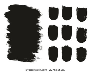 Round Brush Thick Long Background And Straight Lines Mix Artist Brush High Detail Abstract Vector Background Mix Set 