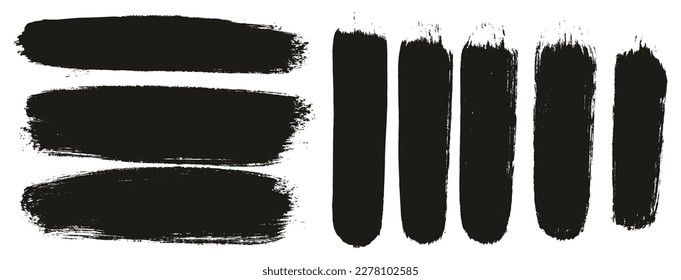 Pincel redondo Fondo largo grueso y líneas rectas Mezcla Pincel Artista Alto Detalle Resumen Conjunto de Mezcla de Fondo Vector 