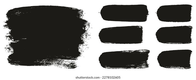 Pincel redondo Fondo largo grueso y líneas rectas Mezcla Pincel Artista Alto Detalle Resumen Conjunto de Mezcla de Fondo Vector 
