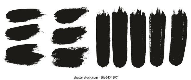 Round Brush Thick Short Background And Straight Lines Mix Artist Brush High Detail Abstract Vector Background Mix Set 