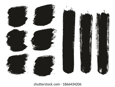 Rund-Brush-dicker, kurzer Hintergrund und gerade Linien Mix-Künstler Brush-Hoch-Detail-Abstrakte Vektorhintergrund-Mix-Set 