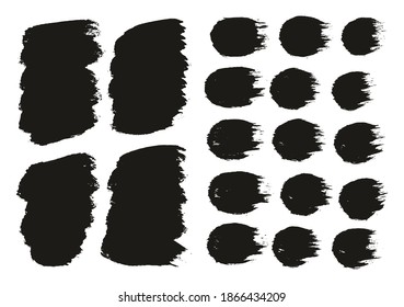 Round Brush Thick Short Background And Straight Lines Mix Artist Brush High Detail Abstract Vector Background Mix Set 