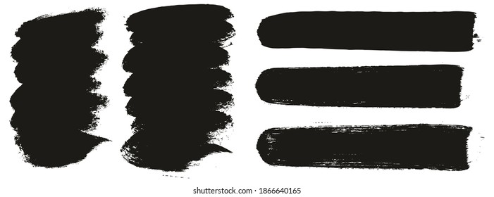 Round Brush Thick Short Background And Straight Lines Mix Artist Brush High Detail Abstract Vector Background Mix Set 