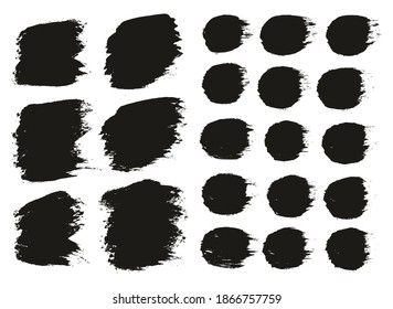 Round Brush Thick Short Background And Straight Lines Mix Artist Brush High Detail Abstract Vector Background Mix Set 