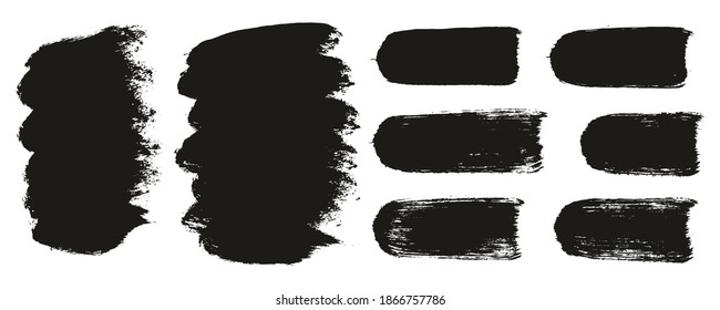 Rund-Brush-dicker, kurzer Hintergrund und gerade Linien Mix-Künstler Brush-Hoch-Detail-Abstrakte Vektorhintergrund-Mix-Set 