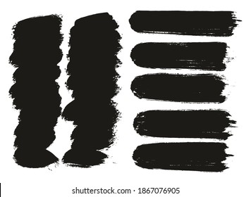 Round Brush Thick Short Background And Straight Lines Mix Artist Brush High Detail Abstract Vector Background Mix Set 