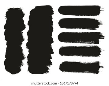 Round Brush Thick Short Background And Straight Lines Mix Artist Brush High Detail Abstract Vector Background Mix Set 