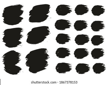 Round Brush Thick Short Background And Straight Lines Mix Artist Brush High Detail Abstract Vector Background Mix Set 