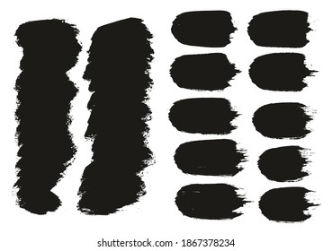 Round Brush Thick Short Background And Straight Lines Mix Artist Brush High Detail Abstract Vector Background Mix Set 