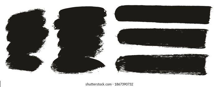 Rund-Brush-dicker, kurzer Hintergrund und gerade Linien Mix-Künstler Brush-Hoch-Detail-Abstrakte Vektorhintergrund-Mix-Set 