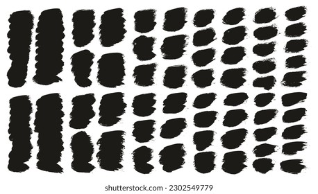 Round Brush Thick Short Background Artist Brush High Detail Abstract Vector Background MEGA Set 