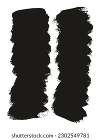 Round Brush Thick Short Background Artist Brush High Detail Abstract Vector Background Set 