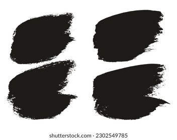 Round Brush Thick Short Background Artist Brush High Detail Abstract Vector Background Set 