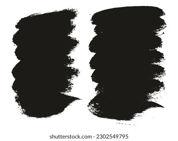 Round Brush Thick Short Background Artist Brush High Detail Abstract Vector Background Set 