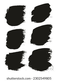 Round Brush Thick Short Background Artist Brush High Detail Abstract Vector Background Set 