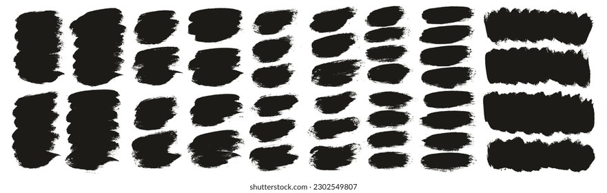 Round Brush Thick Short Background Artist Brush High Detail Abstract Vector Background MEGA Set 