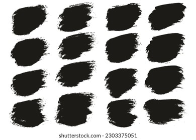 Round Brush Thick Short Background Artist Brush High Detail Abstract Vector Background Set 